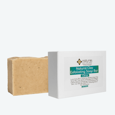 Natural Clay Exfoliating Soap Bar Citrus-Luxurious organic moisturizing soap with very rich-thick lather. Deeply Cleans without damage.